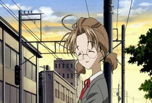 Rating: Safe Score: 0 Tags: 1girl auto_tagged brown_hair building closed_eyes cloud glasses human lamppost long_sleeves outdoors power_lines ribbon sakurada_nori school_uniform screenshot sky solo telephone_pole twintails upper_body User: admin