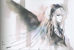 Rating: Safe Score: 0 Tags: 1girl bangs black_ribbon black_wings closed_mouth detached_collar dress flower frills hairband image long_hair long_sleeves ribbon rose silver_hair solo suigintou upper_body very_long_hair wings User: admin