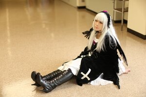 Rating: Safe Score: 0 Tags: 1girl black_footwear boots dress gothic_lolita high_heel_boots high_heels lips lolita_fashion long_hair long_sleeves photo sitting solo suigintou User: admin