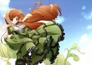 Rating: Safe Score: 0 Tags: 1girl brown_hair dress drill_hair frills green_dress green_eyes heterochromia image lolita_fashion long_hair long_sleeves looking_at_viewer red_eyes solo standing suiseiseki twin_drills twintails very_long_hair watering_can User: admin