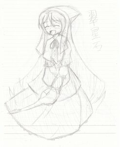 Rating: Safe Score: 0 Tags: 1girl :d blush closed_eyes dress image long_hair long_sleeves monochrome open_mouth sketch smile solo standing suiseiseki very_long_hair User: admin