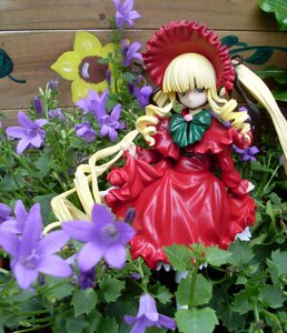 Rating: Safe Score: 0 Tags: 1girl blonde_hair blue_eyes bonnet bow bowtie bug butterfly doll dress drill_hair flower hat insect long_hair long_sleeves red_dress shinku sitting solo very_long_hair User: admin