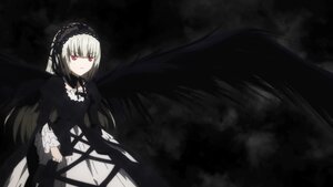 Rating: Safe Score: 0 Tags: 1girl black_background black_dress black_ribbon black_wings closed_mouth dress expressionless flower frills hairband image long_hair long_sleeves looking_at_viewer red_eyes ribbon rose silver_hair solo suigintou very_long_hair wings User: admin