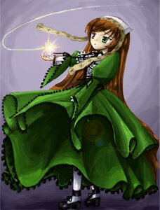 Rating: Safe Score: 0 Tags: 1girl artist_request black_ribbon blush brown_hair collar doll dress expressionless frills full_body glowing green_dress green_eyes head_scarf heterochromia image long_hair long_sleeves magic motion_lines parted_lips pumps red_eyes ribbon rozen_maiden shoes solo standing suiseiseki very_long_hair watering_can white_legwear User: admin