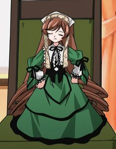 Rating: Safe Score: 0 Tags: 1girl auto_tagged brown_hair closed_eyes dress green_dress image long_hair long_sleeves sleeping_upright solo standing suiseiseki very_long_hair User: admin