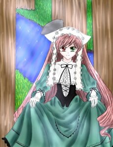 Rating: Safe Score: 0 Tags: 1girl corset curtains dress frills green_dress green_eyes hat heterochromia image long_hair long_sleeves looking_at_viewer outdoors red_eyes skirt_hold solo standing suiseiseki tree very_long_hair User: admin