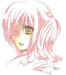 Rating: Safe Score: 0 Tags: 1girl flower hair_flower hair_ornament image kirakishou looking_at_viewer pink_flower pink_hair pink_rose portrait red_flower red_rose rose signature simple_background solo striped vertical_stripes white_background yellow_eyes User: admin