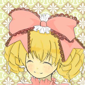 Rating: Safe Score: 0 Tags: 1girl blonde_hair blush bow closed_eyes drill_hair floral_background frills hina_ichigo hinaichigo image lace pink_bow portrait smile solo twin_drills User: admin