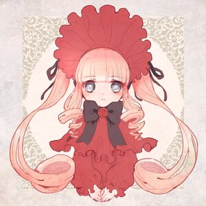 Rating: Safe Score: 0 Tags: 1girl bangs black_ribbon blonde_hair blue_eyes blunt_bangs blush bonnet bow capelet closed_mouth dress drill_hair eyebrows_visible_through_hair flower image long_hair long_sleeves looking_at_viewer red_capelet red_dress red_flower red_rose ribbon rose shinku solo twin_drills twintails upper_body User: admin