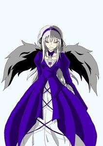 Rating: Safe Score: 0 Tags: 1girl auto_tagged dress flower image long_hair long_sleeves looking_at_viewer red_eyes rose silver_hair solo suigintou wings User: admin