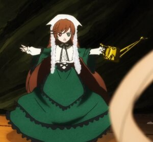 Rating: Safe Score: 0 Tags: 1girl brown_hair dress frills green_dress green_eyes heterochromia image long_hair long_sleeves looking_at_viewer open_mouth red_eyes solo suiseiseki very_long_hair User: admin