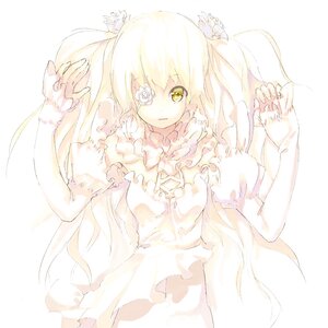 Rating: Safe Score: 0 Tags: 1girl blonde_hair dress eyepatch flower frills hair_flower hair_ornament image kirakishou long_hair puffy_sleeves rose solo striped vertical_stripes very_long_hair yellow_eyes User: admin