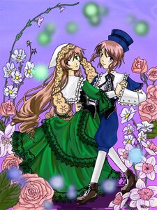 Rating: Safe Score: 0 Tags: 2girls blue_dress brown_hair dress flower frills green_dress green_eyes hat heterochromia holding_hands image long_hair long_sleeves looking_at_viewer multiple_girls pair pantyhose pink_flower pink_rose red_eyes rose short_hair siblings sisters souseiseki suiseiseki top_hat twins very_long_hair watering_can User: admin