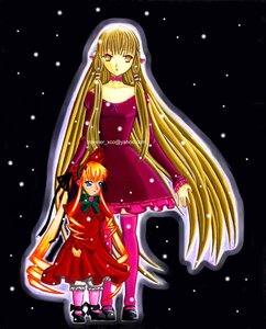 Rating: Safe Score: 0 Tags: 2girls blonde_hair dress full_body image long_hair long_sleeves looking_at_viewer multiple_girls red_dress shinku snow snowing solo standing twintails very_long_hair User: admin