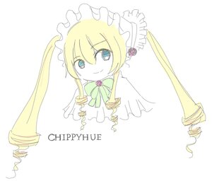 Rating: Safe Score: 0 Tags: 1girl blonde_hair blue_eyes chibi dress drill_hair flower image jewelry rose shinku simple_background smile solo striped_background twin_drills white_background User: admin