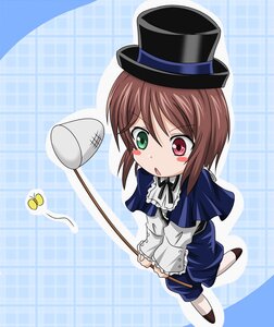 Rating: Safe Score: 0 Tags: 1girl :o blue_dress blush brown_hair bug butterfly chibi commentary_request dress green_eyes hat heterochromia image insect long_sleeves open_mouth pantyhose plaid plaid_background red_eyes rozen_maiden short_hair solo souseiseki standing takumi_(rozen_garten) top_hat User: admin