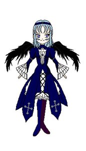 Rating: Safe Score: 0 Tags: 1girl black_wings blue_hair closed_mouth dress feathered_wings feathers full_body image long_hair long_sleeves looking_at_viewer puffy_sleeves simple_background solo standing suigintou white_background wings User: admin