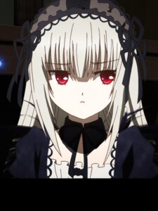 Rating: Safe Score: 0 Tags: 1girl bangs black_ribbon dress eyebrows_visible_through_hair flower hairband head_tilt image long_hair long_sleeves looking_at_viewer ng parted_lips red_eyes ribbon rose silver_hair solo suigintou User: admin