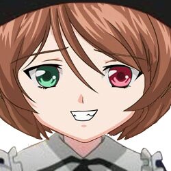 Rating: Safe Score: 0 Tags: 1girl brown_hair face grin hat image looking_at_viewer portrait short_hair simple_background smile solo souseiseki teeth User: admin