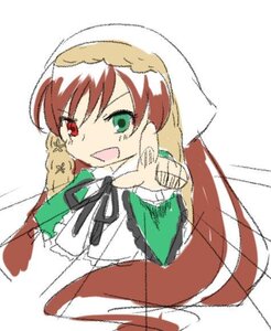 Rating: Safe Score: 0 Tags: 1girl :d dress green_dress green_eyes green_neckwear hat head_scarf heterochromia hong_meiling image long_hair long_sleeves neck_ribbon open_mouth red_eyes ribbon simple_background smile solo suiseiseki upper_body white_background User: admin
