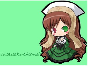 Rating: Safe Score: 0 Tags: 1girl brown_hair chibi dress green_background green_dress green_eyes hat head_scarf heterochromia image long_hair long_sleeves looking_at_viewer red_eyes solo suiseiseki very_long_hair User: admin