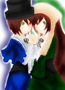 Rating: Safe Score: 0 Tags: 2girls auto_tagged blue_dress blush brown_hair dress frills green_eyes hat holding_hands image incest interlocked_fingers long_sleeves looking_at_viewer multiple_girls pair red_eyes short_hair siblings sisters smile souseiseki suiseiseki top_hat twins User: admin