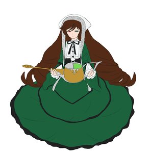 Rating: Safe Score: 0 Tags: 1girl brown_hair dress drill_hair green_dress green_eyes heterochromia image long_hair long_sleeves red_eyes ribbon solo suiseiseki twin_drills twintails very_long_hair watering_can white_background User: admin