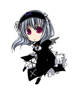 Rating: Safe Score: 0 Tags: 1girl black_dress black_wings chibi dress flower frills full_body hairband image lolita_fashion lolita_hairband long_sleeves looking_at_viewer ribbon rose silver_hair simple_background solo suigintou white_background wings User: admin