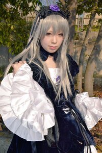 Rating: Safe Score: 0 Tags: 1girl auto_tagged bangs closed_mouth dress flower leaf lips long_hair looking_at_viewer outdoors red_eyes solo suigintou User: admin