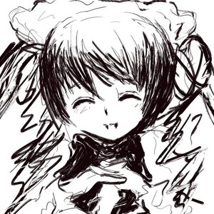 Rating: Safe Score: 0 Tags: 1girl blush closed_eyes gloves greyscale hair_ribbon image monochrome ribbon shinku solo twintails User: admin