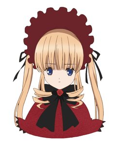 Rating: Safe Score: 0 Tags: 1girl bangs black_ribbon blonde_hair blue_eyes bonnet bow bowtie capelet drill_hair flower image long_hair looking_at_viewer red_dress ribbon rose shinku simple_background solo twintails white_background User: admin