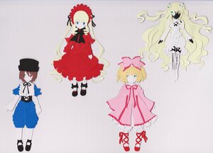 Rating: Safe Score: 0 Tags: blonde_hair blue_dress blue_eyes bow doll dress hat hina_ichigo long_hair long_sleeves looking_at_viewer multiple_dolls multiple_girls pink_bow red_dress ribbon shinku shoes short_hair souseiseki standing tagme very_long_hair User: admin