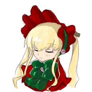 Rating: Safe Score: 0 Tags: 1girl blonde_hair bow bowtie closed_eyes dress flower image long_hair long_sleeves ribbon rose shinku simple_background solo twintails upper_body white_background User: admin