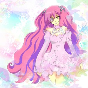 Rating: Safe Score: 0 Tags: 1girl bare_shoulders dress flower frills hair_ornament image kirakishou long_hair multicolored_hair pink_hair rose solo very_long_hair yellow_eyes User: admin