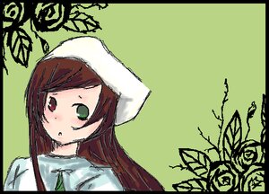 Rating: Safe Score: 0 Tags: 1girl :o black_border blush brown_hair flower green_background green_eyes hat heterochromia image letterboxed long_hair long_sleeves looking_at_viewer pink_rose plant red_eyes rose simple_background solo suiseiseki thorns vines watering_can white_rose yellow_rose User: admin