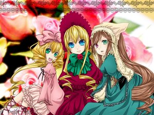 Rating: Safe Score: 0 Tags: 3girls blonde_hair blue_eyes bow brown_hair dress drill_hair frills hat heterochromia hina_ichigo image long_hair long_sleeves looking_at_viewer multiple multiple_girls open_mouth pink_bow red_eyes siblings sisters smile suiseiseki tagme very_long_hair User: admin