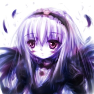 Rating: Safe Score: 0 Tags: 1girl bangs blurry feathered_wings feathers hair_between_eyes hairband image long_hair looking_at_viewer motion_blur parted_lips purple_theme solo suigintou upper_body white_background User: admin