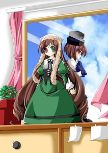 Rating: Safe Score: 0 Tags: 2girls brown_hair curtains dress green_dress green_eyes hat heterochromia image long_hair long_sleeves looking_at_viewer multiple_girls pair red_eyes short_hair siblings sisters souseiseki suiseiseki twins very_long_hair User: admin