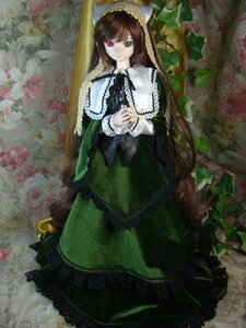 Rating: Safe Score: 0 Tags: 1girl brown_hair doll dress flower frills green_dress green_eyes heterochromia long_hair long_sleeves looking_at_viewer red_eyes solo suiseiseki very_long_hair User: admin