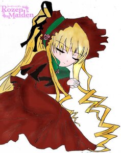 Rating: Safe Score: 0 Tags: 1girl blonde_hair bonnet bow closed_eyes dress flower image long_hair long_sleeves red_dress rose shinku simple_background solo twintails very_long_hair white_background User: admin