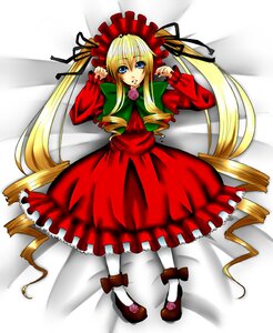 Rating: Safe Score: 0 Tags: 1girl blonde_hair blue_eyes bow dakimakura dress drill_hair flower full_body image long_hair long_sleeves looking_at_viewer lying on_back pantyhose pink_flower pink_rose red_dress rose shinku shoes solo twin_drills twintails very_long_hair white_legwear User: admin