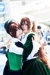 Rating: Safe Score: 0 Tags: 2girls 3d blue_eyes blurry blurry_background blurry_foreground brown_hair depth_of_field dress green_eyes hat hug lips long_hair long_sleeves looking_at_viewer multiple_cosplay multiple_girls photo short_hair tagme User: admin