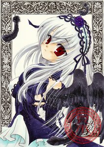 Rating: Safe Score: 0 Tags: 1girl black_wings dress flower frills hairband image lolita_hairband long_hair long_sleeves looking_at_viewer red_eyes ribbon rose silver_hair solo suigintou very_long_hair wings User: admin