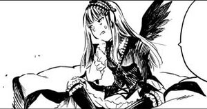 Rating: Safe Score: 0 Tags: 1girl black_wings dress frilled_sleeves frills greyscale hairband image long_hair long_sleeves monochrome simple_background solo suigintou white_background wings User: admin