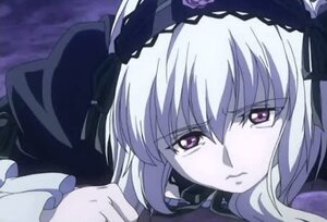 Rating: Safe Score: 0 Tags: 1girl closed_mouth dress flower frills frown hairband image lolita_fashion lolita_hairband looking_at_viewer rose solo suigintou User: admin