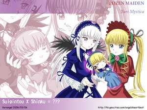 Rating: Safe Score: 0 Tags: black_wings blonde_hair blue_eyes bonnet bow closed_eyes dress frills hairband image long_hair long_sleeves looking_at_viewer multiple multiple_girls shinku sleeping suigintou tagme twintails wings User: admin