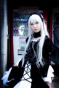 Rating: Safe Score: 0 Tags: 1girl black_dress blue_eyes dress gothic_lolita hairband lolita_fashion long_hair long_sleeves looking_at_viewer ribbon silver_hair solo suigintou white_hair User: admin