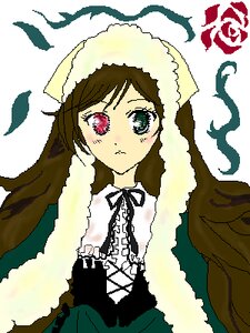 Rating: Safe Score: 0 Tags: 1girl bangs blush brown_hair closed_mouth dress frown fur_trim green_dress green_eyes heterochromia image long_hair long_sleeves looking_at_viewer oekaki red_eyes ribbon solo suiseiseki upper_body User: admin