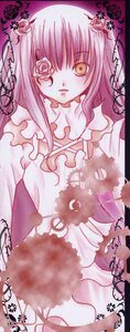 Rating: Safe Score: 0 Tags: 1girl dress eyepatch flower frills hair_flower hair_ornament image kirakishou long_hair looking_at_viewer pink_hair rose solo yellow_eyes User: admin