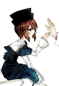 Rating: Safe Score: 0 Tags: 1girl auto_tagged black_headwear blue_dress brown_hair capelet dress frills hat image long_sleeves out_of_frame pantyhose profile short_hair simple_background sitting solo solo_focus souseiseki white_background white_legwear User: admin